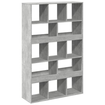 Boekenkast 100x33x156,5 cm bewerkt hout betongrijs 6