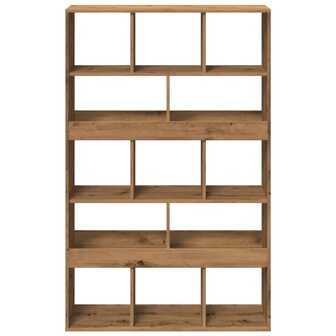 Boekenkast 100x33x156,5 cm bewerkt hout artisanaal eikenkleurig 4