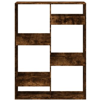 Boekenkast 100x33x135 cm bewerkt hout gerookt eikenkleurig 4