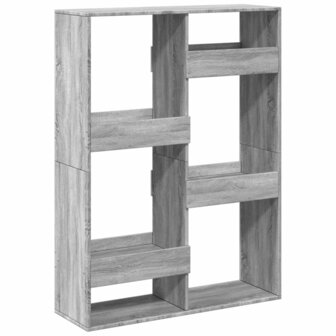 Boekenkast 100x33x135 cm bewerkt hout grijs sonoma eikenkleurig 2