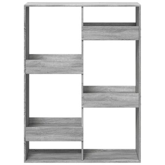 Boekenkast 100x33x135 cm bewerkt hout grijs sonoma eikenkleurig 4