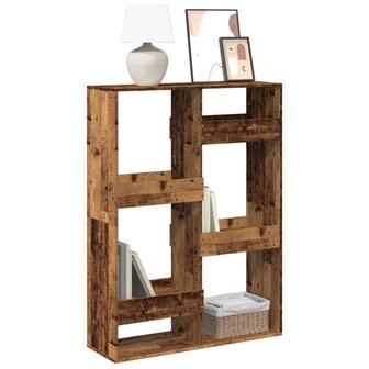 Boekenkast 100x33x135 cm bewerkt hout oud houtkleurig 1