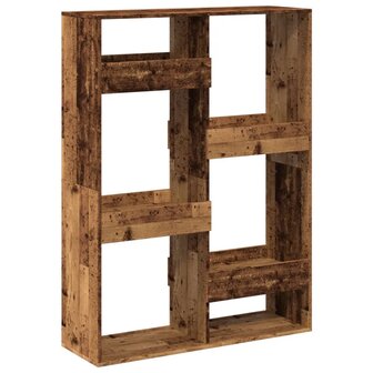 Boekenkast 100x33x135 cm bewerkt hout oud houtkleurig 6