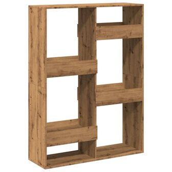 Boekenkast 100x33x135 cm bewerkt hout artisanaal eikenkleur 2