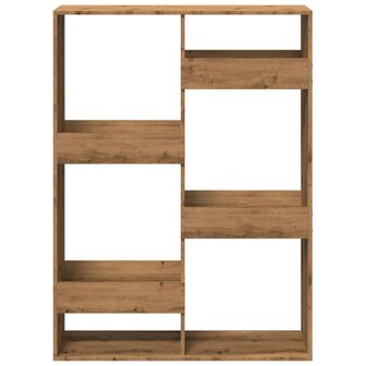 Boekenkast 100x33x135 cm bewerkt hout artisanaal eikenkleur 4