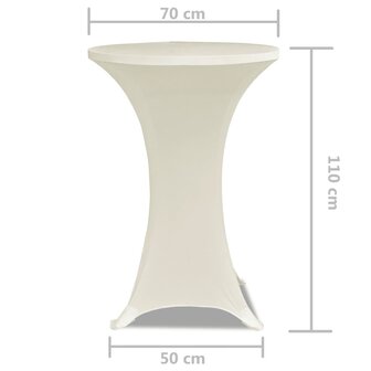 Statafelhoes Stretch &Oslash;70cm Cr&egrave;me (2 stuks) 5