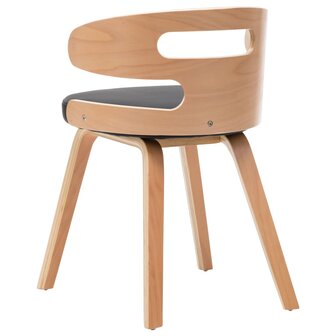 Eetkamerstoelen 4 st gebogen hout en kunstleer zwart 4