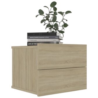 Nachtkastjes 2 st 40x30x30 cm bewerkt hout sonoma eikenkleurig 4