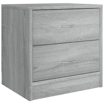 Nachtkastjes 2 st 40x30x40 cm bewerkt hout grijs sonoma eiken 3