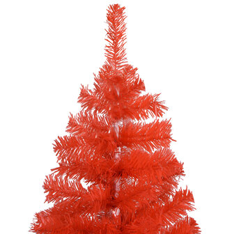 Kunstkerstboom met verlichting en kerstballen 150 cm PVC rood 3