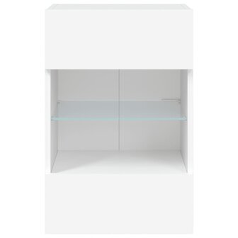 Tv-wandmeubels met LED-verlichting 2 st 40x30x60,5 cm wit 9