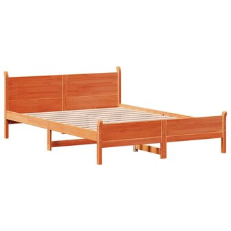 Bed met matras massief grenenhout wasbruin 140x190 cm 5