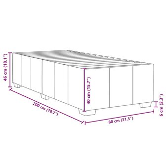 Boxspring met matras stof donkergrijs 80x200 cm 12