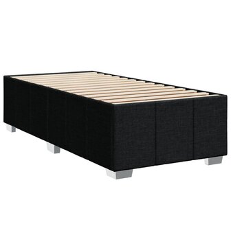 Boxspring met matras stof zwart 80x200 cm 5