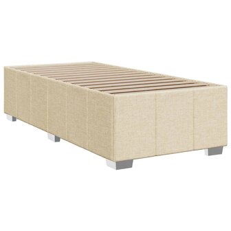 Boxspring met matras stof cr&egrave;mekleurig 80x200 cm 5