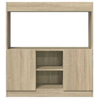 Hoge kast 92x33x100 cm bewerkt hout sonoma eikenkleurig 5