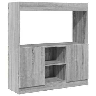 Hoge kast 92x33x100 cm bewerkt hout grijs sonoma eikenkleurig 2