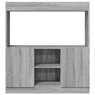 Hoge kast 92x33x100 cm bewerkt hout grijs sonoma eikenkleurig 5