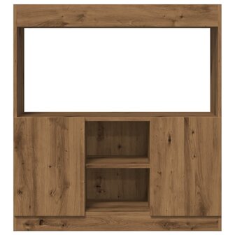 Hoge kast 92x33x100 cm bewerkt hout artisanaal eikenkleur 5