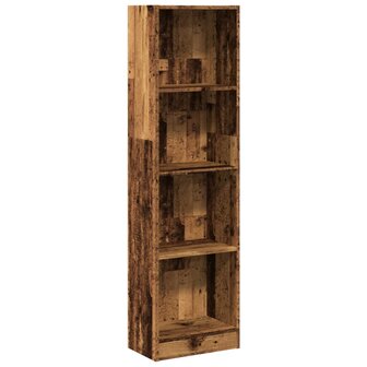 Boekenkast 40x24x143 cm bewerkt hout oud houtkleurig 2