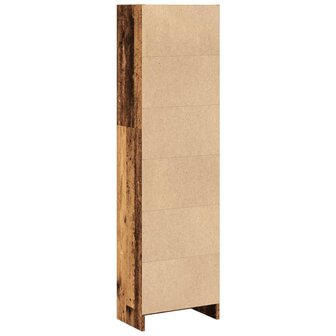 Boekenkast 40x24x143 cm bewerkt hout oud houtkleurig 6