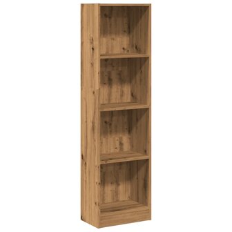 Boekenkast 40x24x143 cm bewerkt hout artisanaal eikenkleurig 2