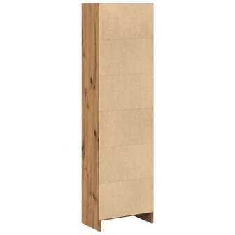 Boekenkast 40x24x143 cm bewerkt hout artisanaal eikenkleurig 6