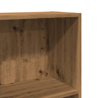 Boekenkast 40x24x143 cm bewerkt hout artisanaal eikenkleurig 7