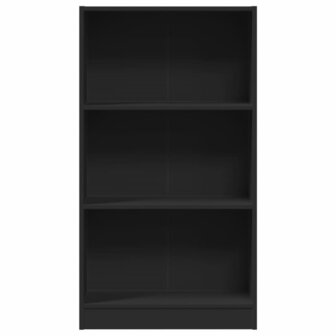 Boekenkast 60x24x109 cm bewerkt hout zwart 4