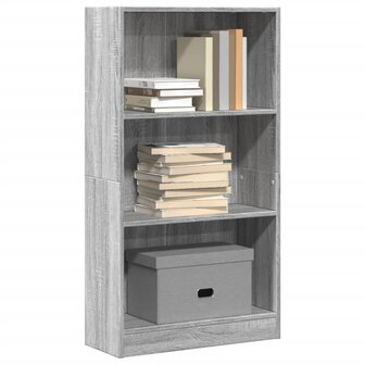 Boekenkast 60x24x109 cm bewerkt hout grijs sonoma eikenkleurig 1