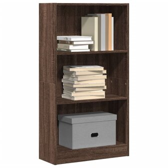 Boekenkast 60x24x109 cm bewerkt hout bruin eikenkleurig 1