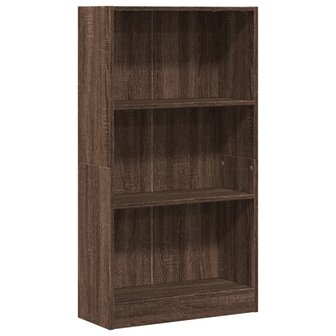 Boekenkast 60x24x109 cm bewerkt hout bruin eikenkleurig 2