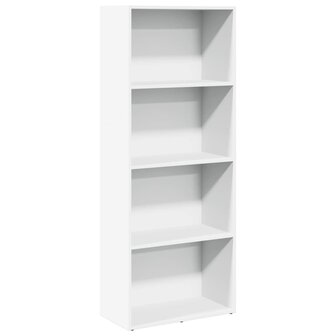 Boekenkast 60x30x152 cm bewerkt hout wit 2