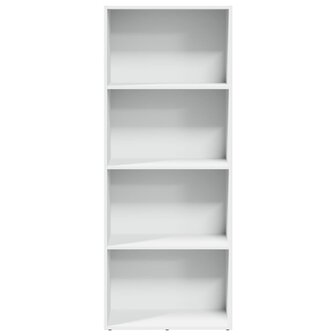 Boekenkast 60x30x152 cm bewerkt hout wit 4