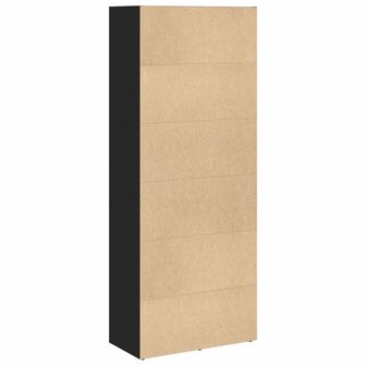 Boekenkast 60x30x152 cm bewerkt hout zwart 6