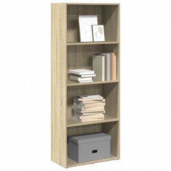 Boekenkast 60x30x152 cm bewerkt hout sonoma eikenkleurig 1