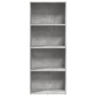 Boekenkast 60x30x152 cm bewerkt hout betongrijs 4