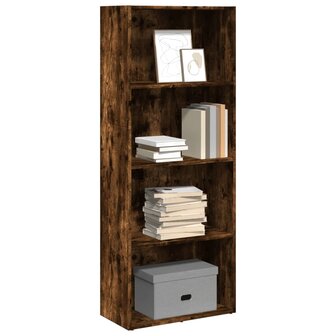 Boekenkast 60x30x152 cm bewerkt hout gerookt eikenkleurig 1