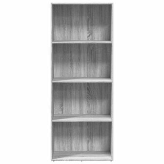 Boekenkast 60x30x152 cm bewerkt hout grijs sonoma eikenkleurig 4