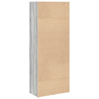 Boekenkast 60x30x152 cm bewerkt hout grijs sonoma eikenkleurig 6