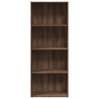 Boekenkast 60x30x152 cm bewerkt hout bruin eikenkleurig 4