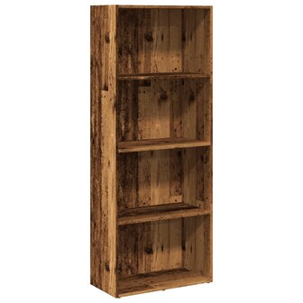 Boekenkast 60x30x152 cm bewerkt hout oud houtkleurig 2