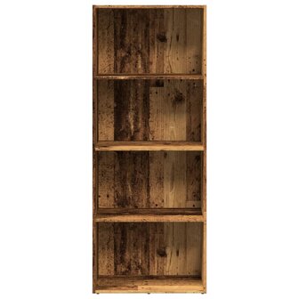 Boekenkast 60x30x152 cm bewerkt hout oud houtkleurig 4