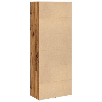 Boekenkast 60x30x152 cm bewerkt hout oud houtkleurig 6