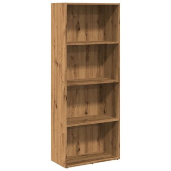 Boekenkast 60x30x152 cm bewerkt hout artisanaal eikenkleurig 2