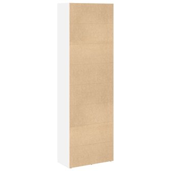 Boekenkast 60x30x189 cm bewerkt hout wit 6