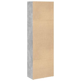 Boekenkast 60x30x189 cm bewerkt hout betongrijs 6