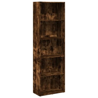 Boekenkast 60x30x189 cm bewerkt hout gerookt eikenkleurig 2