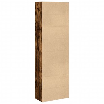 Boekenkast 60x30x189 cm bewerkt hout gerookt eikenkleurig 6