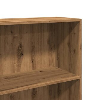 Boekenkast 60x30x189 cm bewerkt hout artisanaal eikenkleurig 6